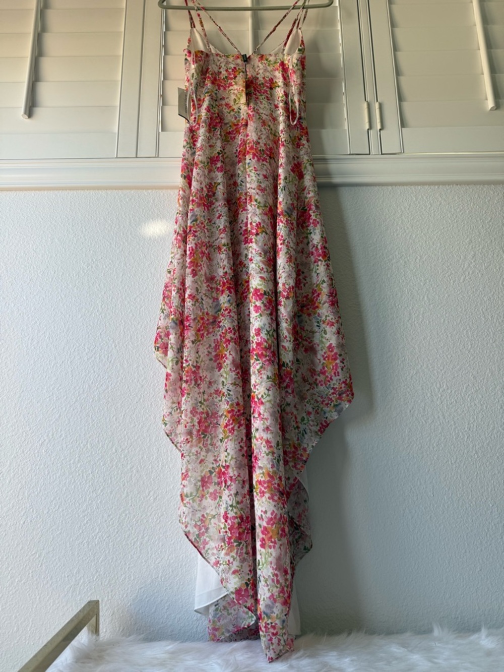 Alexia Admor Womens Pink Watercolor Bailey Sweetheart High/Low Maxi Dress